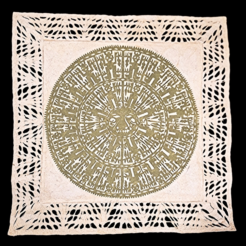 Handcrafted Intricate Mexican Paper Machette Fiber Art Wall Hanging!